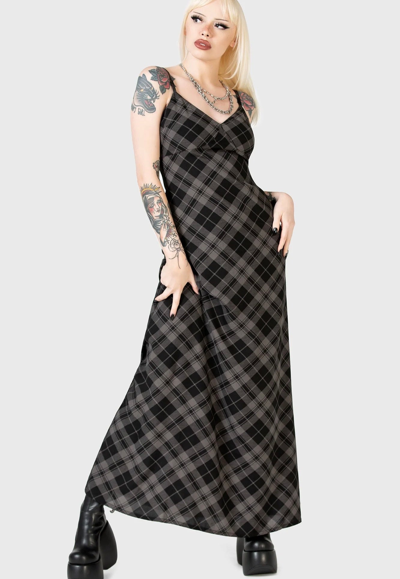 Killstar - Alwina Maxi Grey - Dress