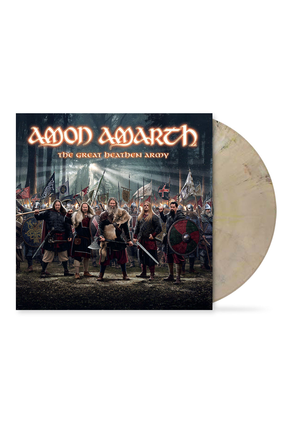 Amon Amarth The Great Heathen Army Fur Off White Marbled Vinyl