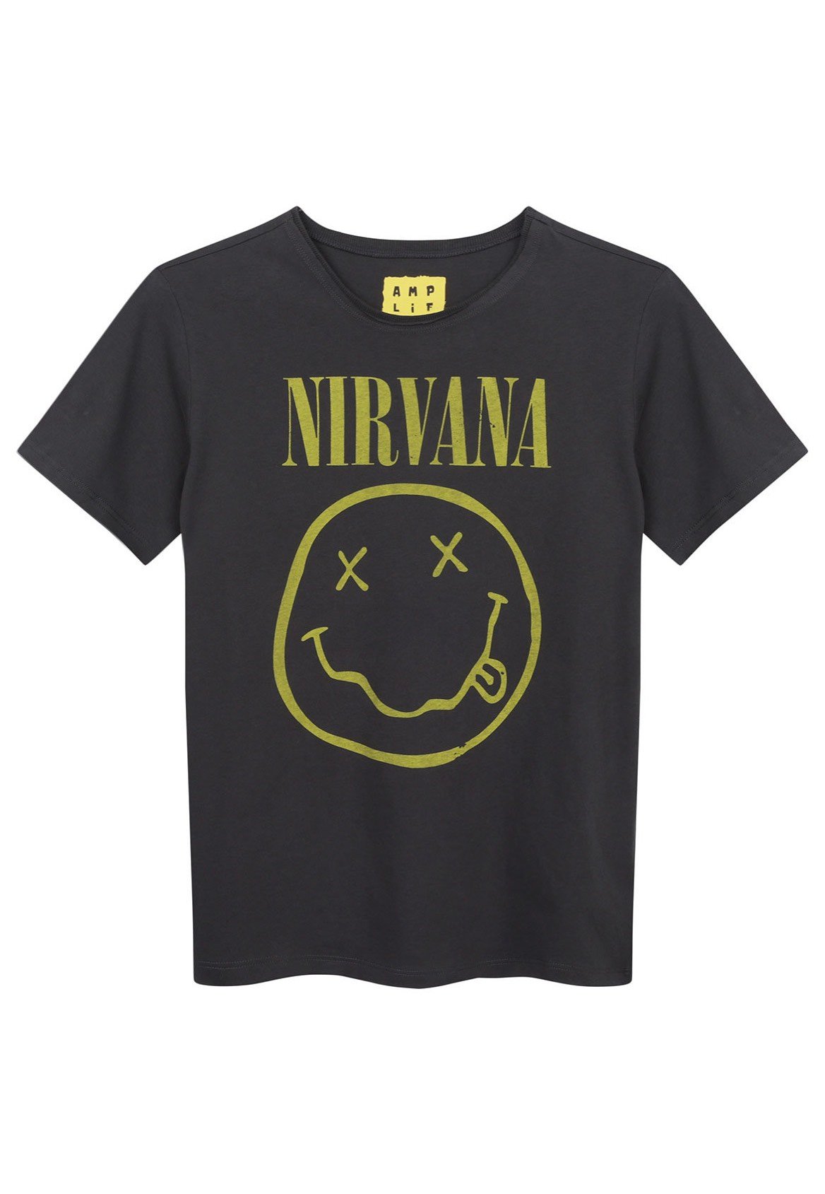 Nirvana - Happy Face Face Charcoal Kids - T-Shirt