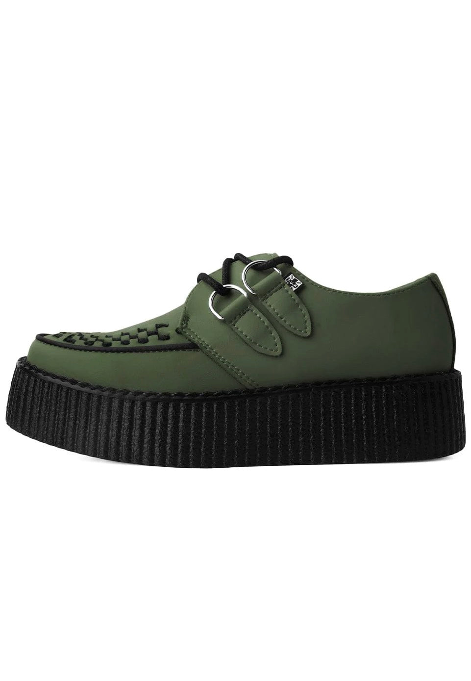 シューズ(女性用) 11columns Green Walker ZiP Low T.U.K. - Viva High Creeper Dark Green Vegan - Girl Shoes | Nuclear