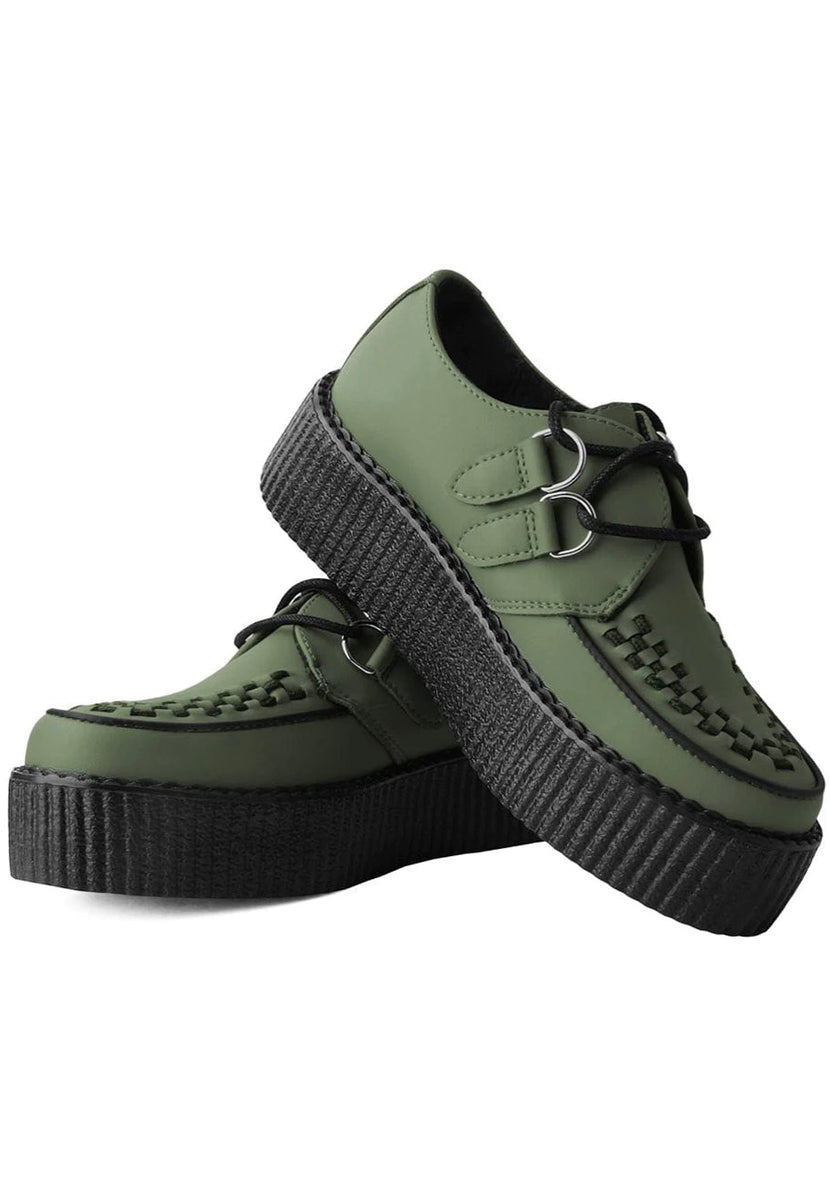 T.U.K. - Viva High Creeper Dark Green Vegan - Girl Shoes | Nuclear