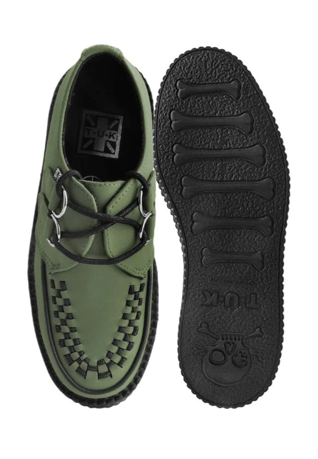 T.U.K. - Viva High Creeper Dark Green Vegan - Girl Shoes | Nuclear
