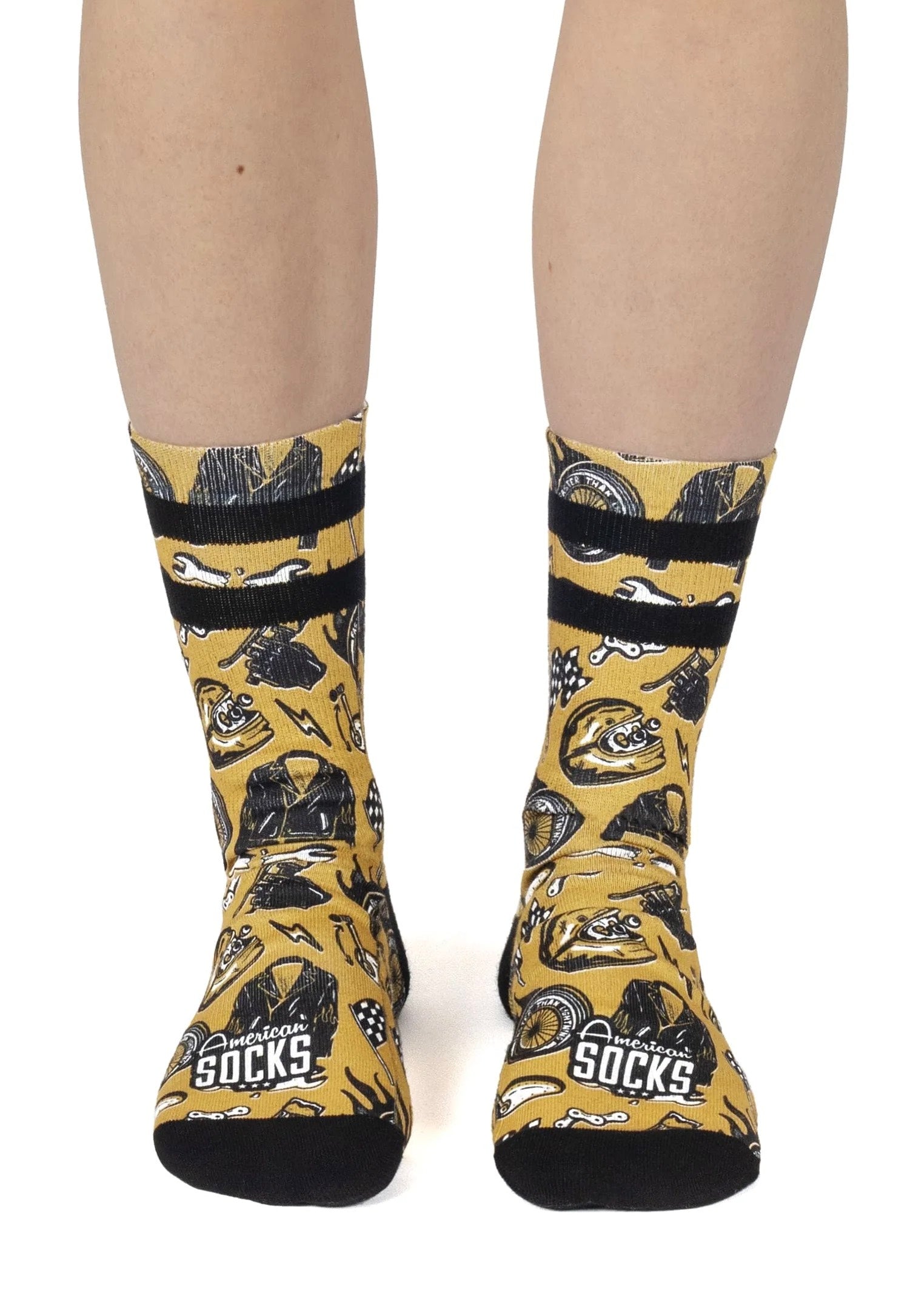 American Socks - Cafe Racer Mid High Yellow - Socks