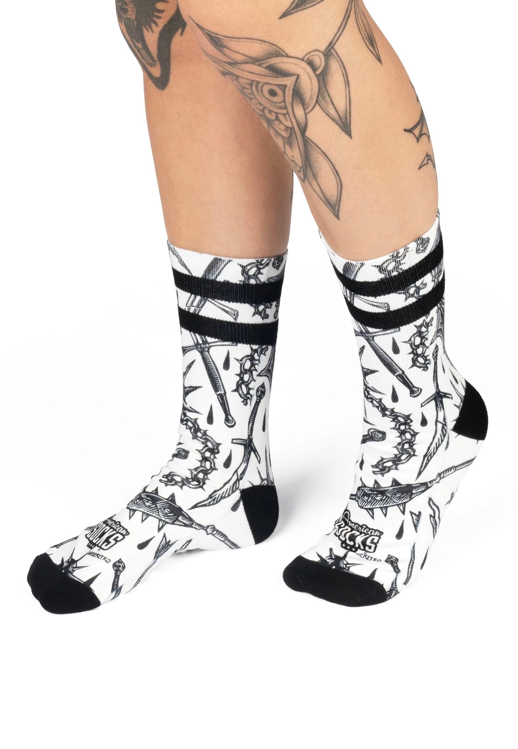 American Socks - Medieval Mid High White - Socks