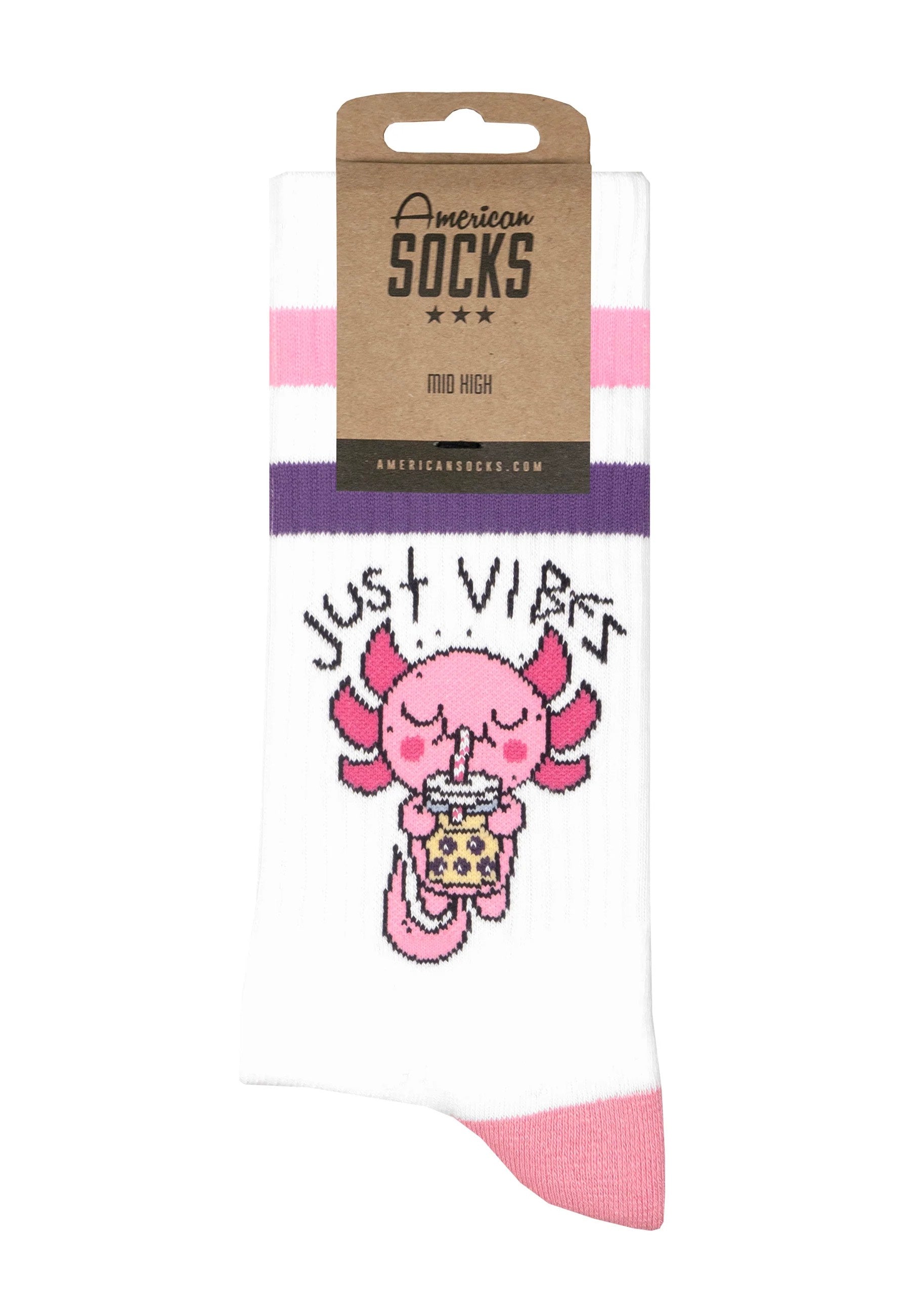 American Socks - Just Vibes Mid High - Socks | Neutral-Image