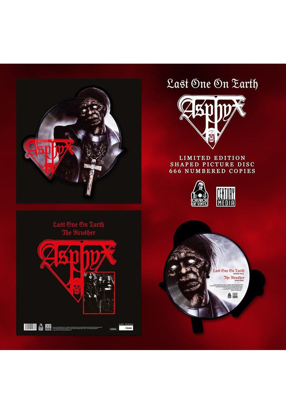 Asphyx - Last One On Earth Shape - Colored Mini Vinyl