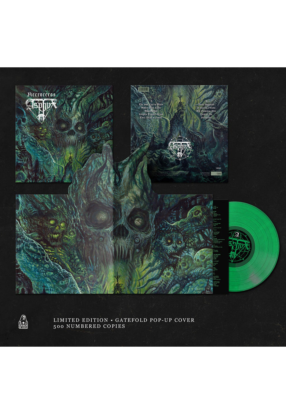 Asphyx - Necroceros Clear Green - Colored Vinyl