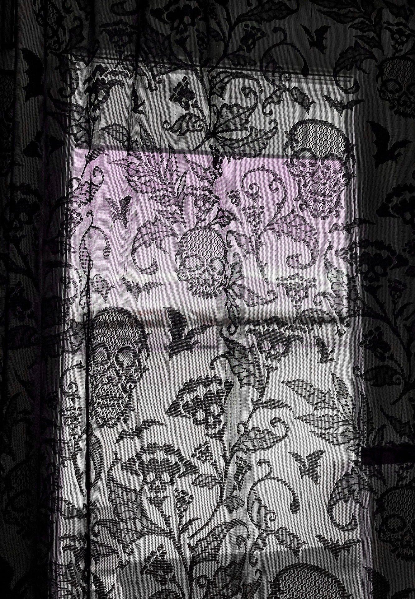 Killstar - Asra Lace Set Of 2 Black - Curtains | Neutral-Image