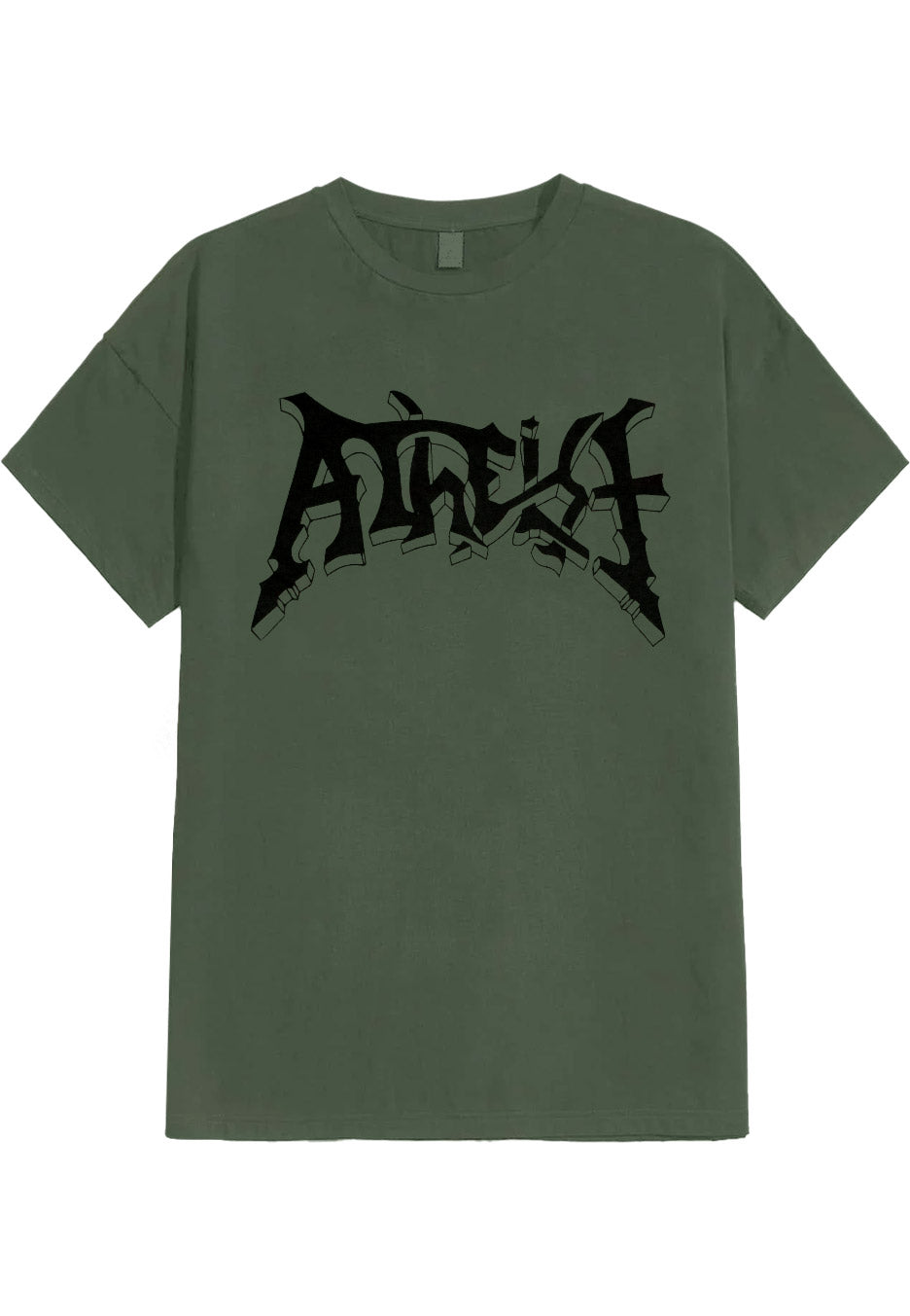 Atheist - Black Logo Military Greeen - T-Shirt | Neutral-Image