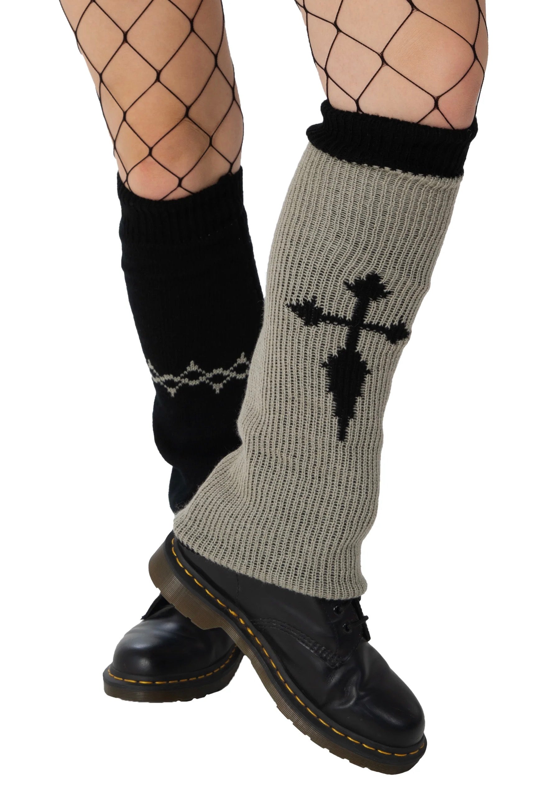 Pamela Mann - Reversable Cross And Wire - Leg Warmers | Neutral-Image