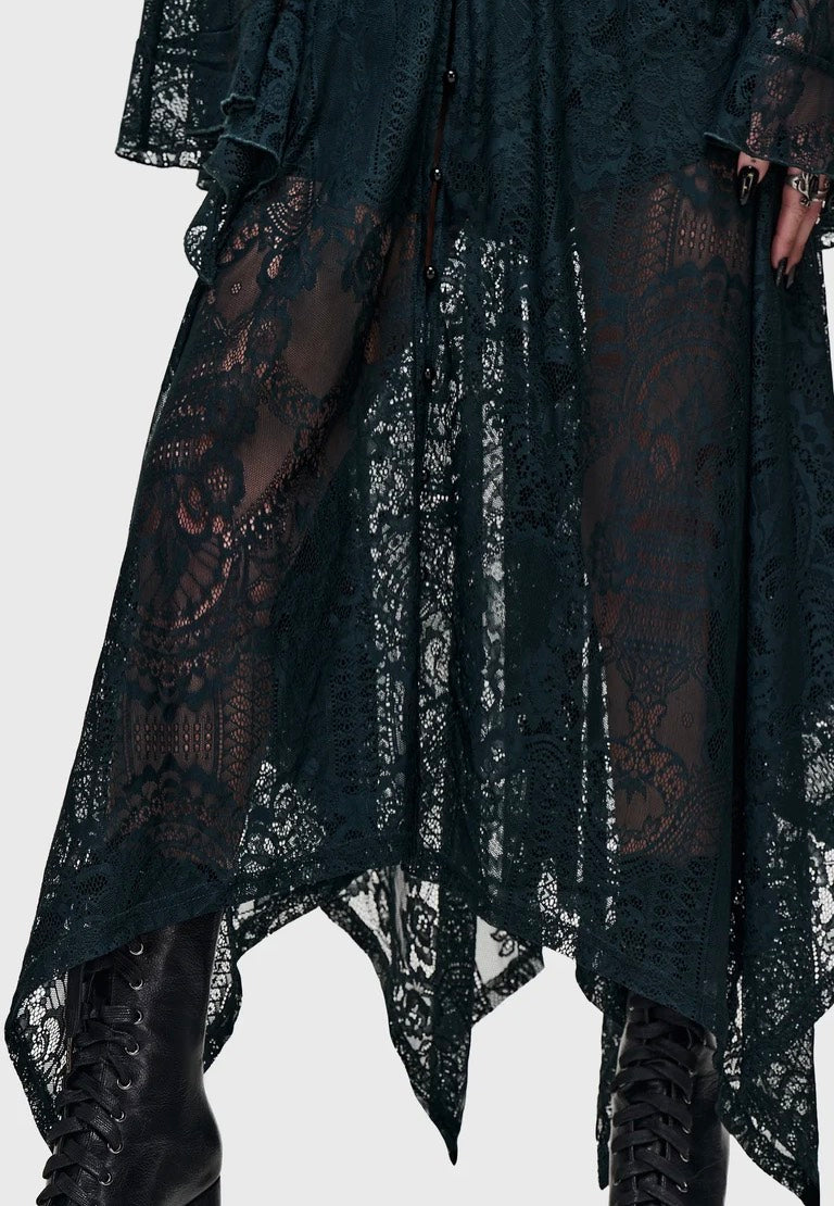 Killstar Bella's Curse Midi Green Dress