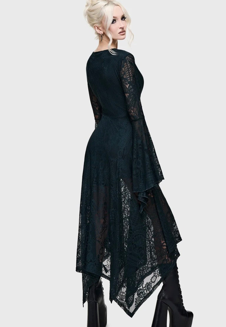 Killstar Bella's Curse Midi Green Dress