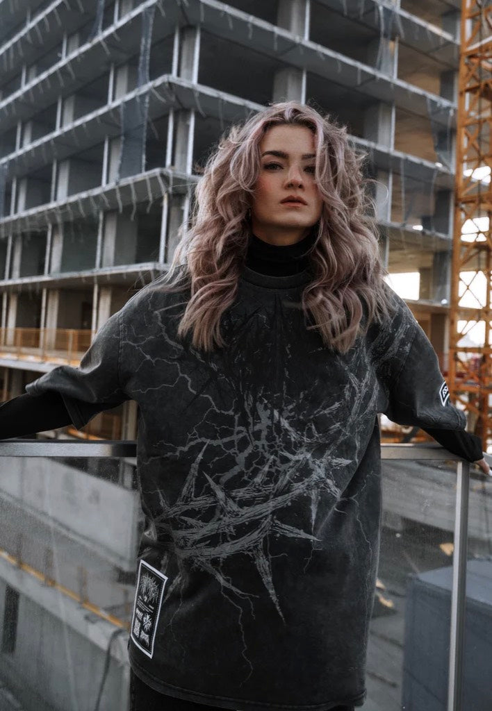 Stay Cold Apparel - Blackthorn Oversized Acid Washed Black - T-Shirt | Neutral-Image