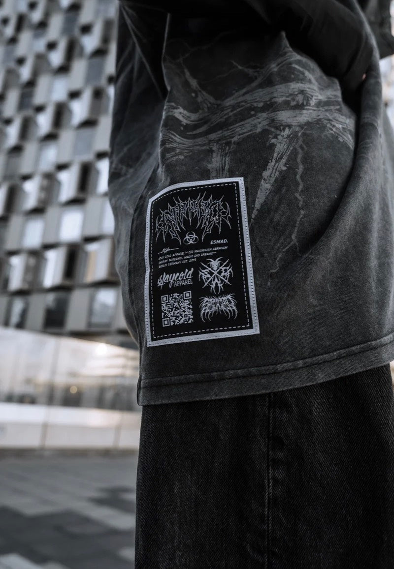 Stay Cold Apparel - Blackthorn Oversized Acid Washed Black - T-Shirt | Neutral-Image