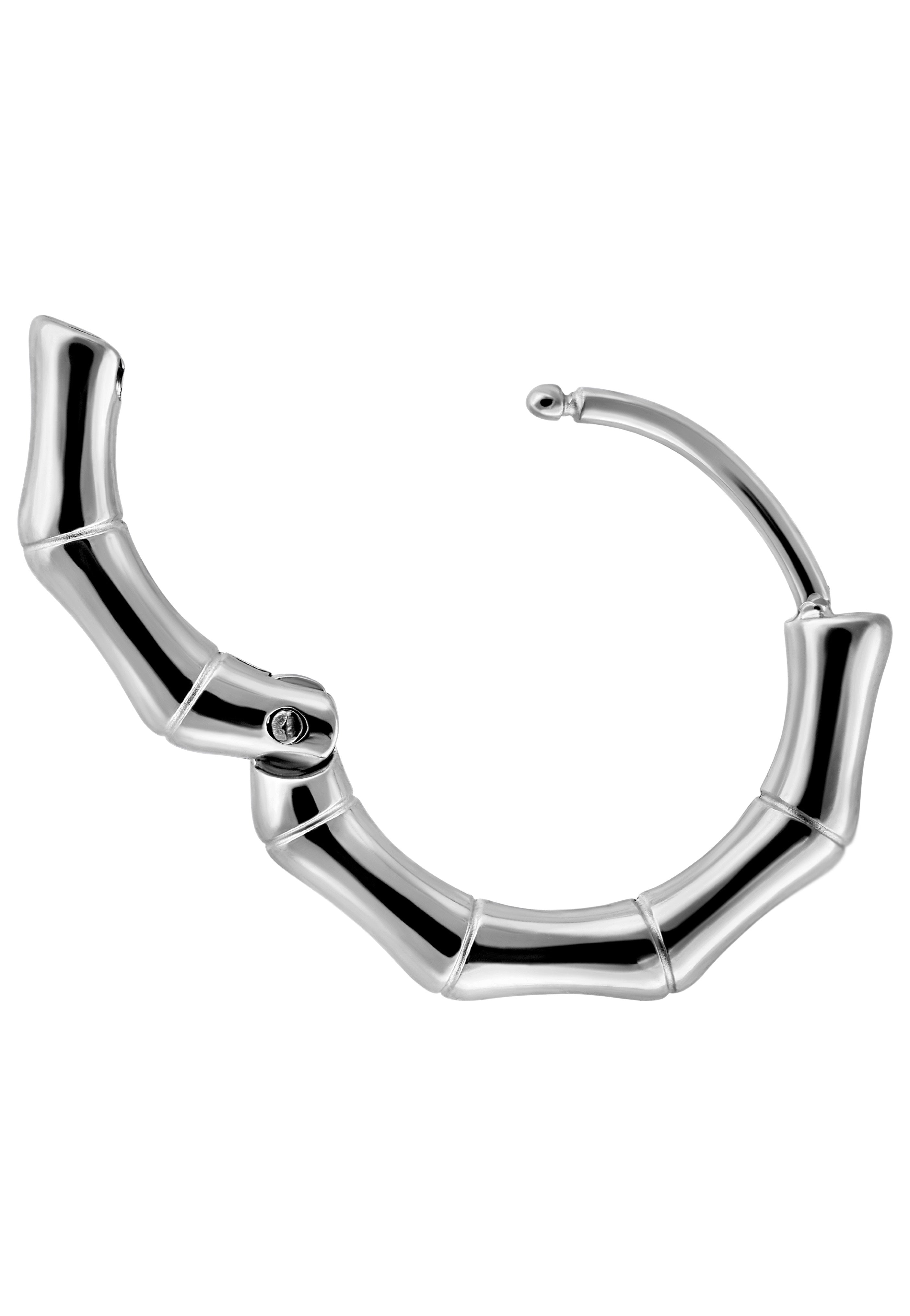 Wildcat - Little Basic Bamboo Hoops Pairs 10 mm Silver - Earrings | Neutral-Image