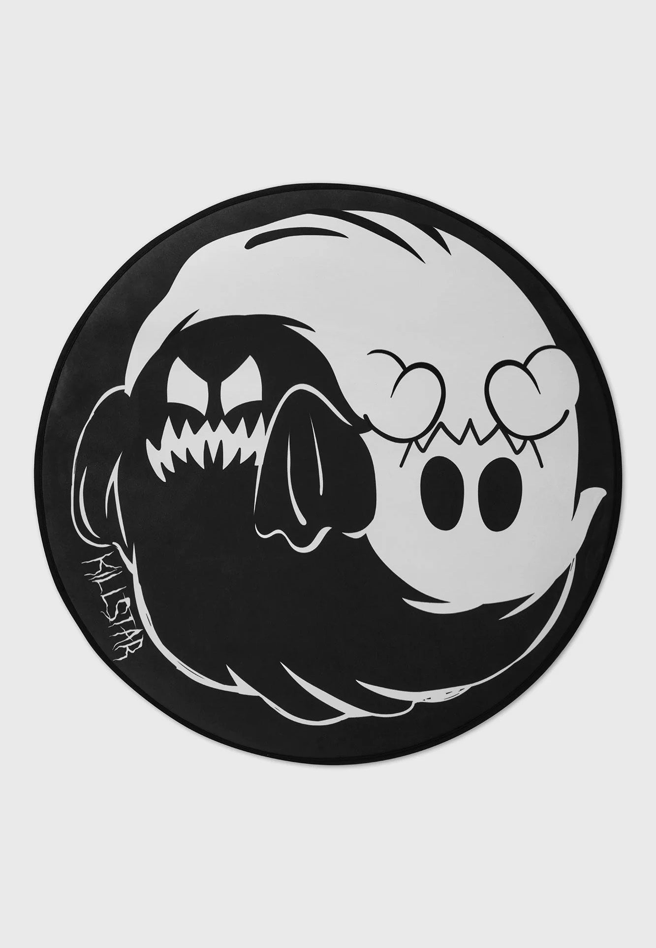 Killstar - Boo Eek Round Black - Rug | Neutral-Image