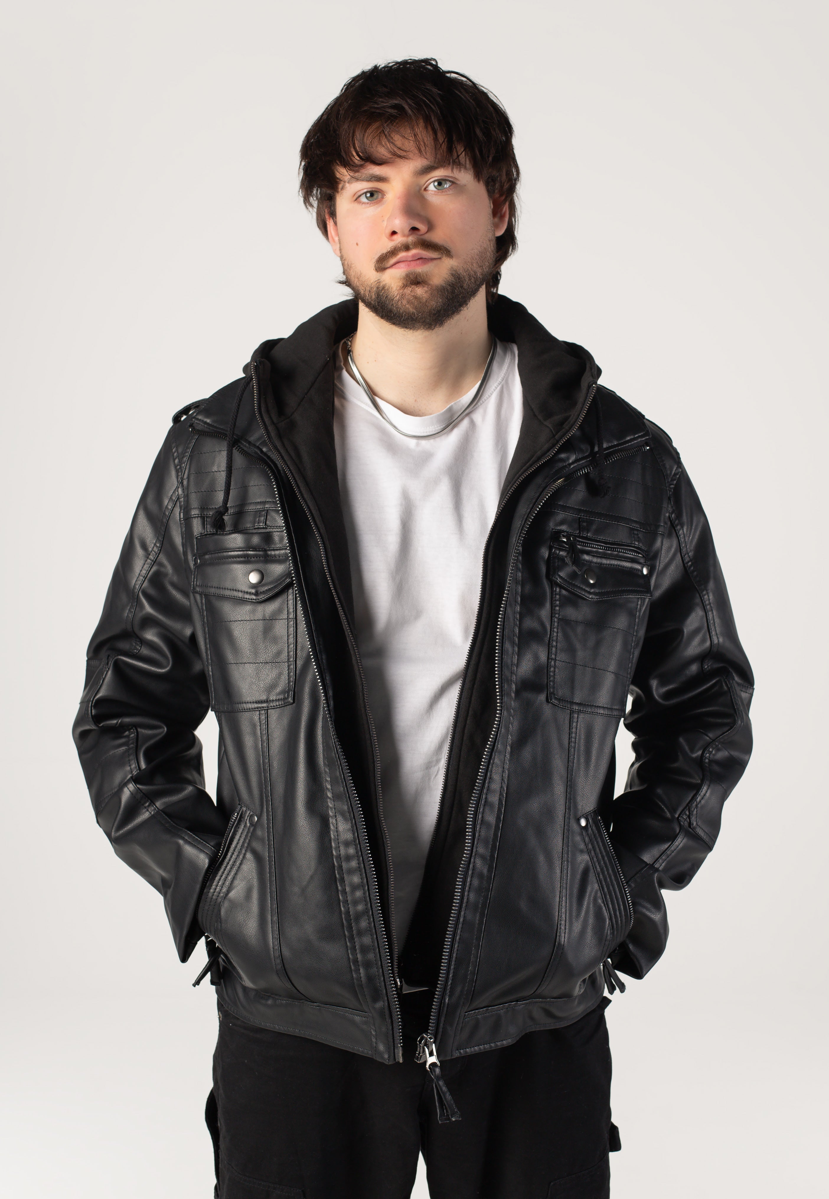 Brandit - Black Rock - Leather Jacket | Men-Image