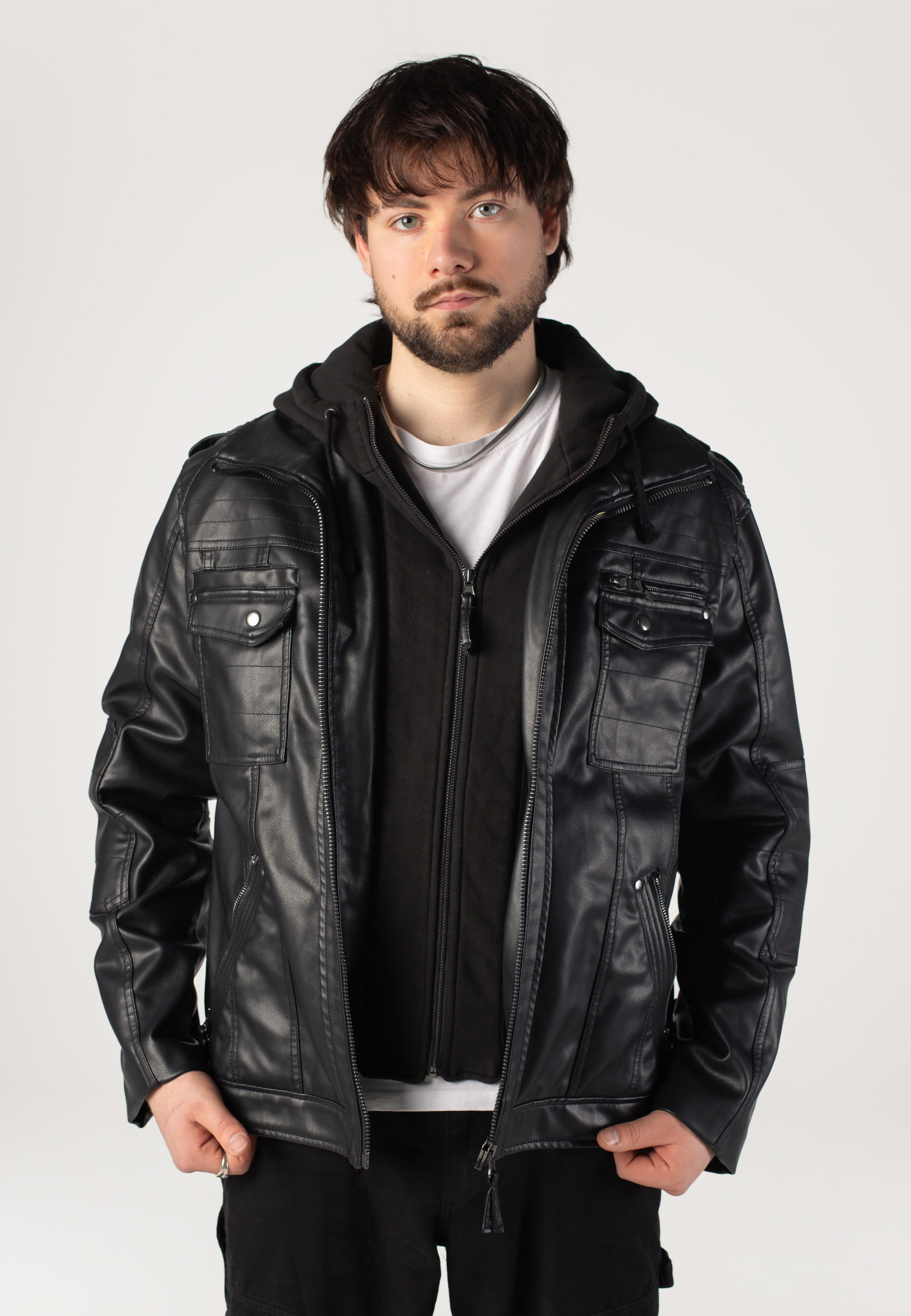 Brandit - Black Rock - Leather Jacket | Men-Image