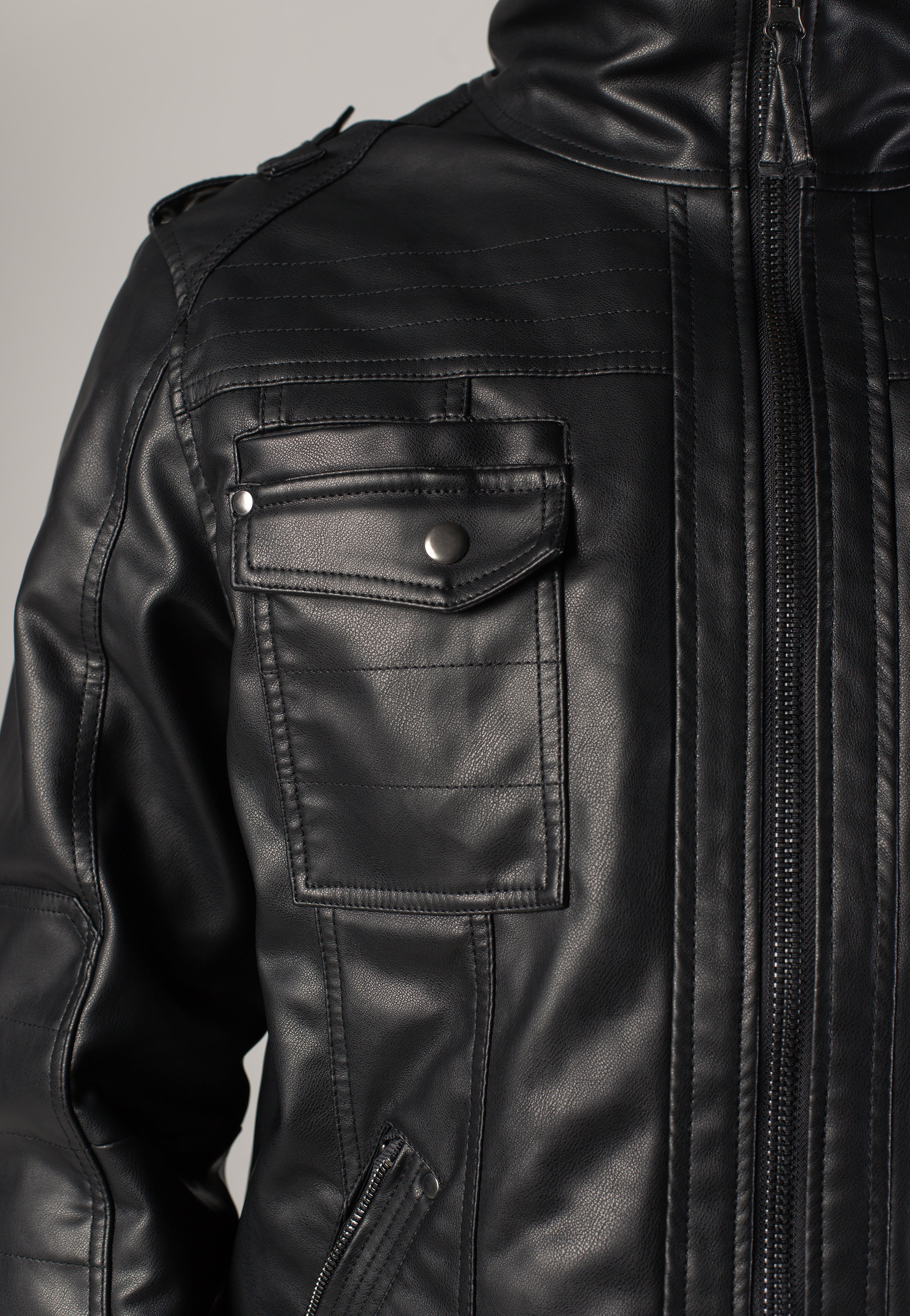 Brandit - Black Rock - Leather Jacket | Men-Image