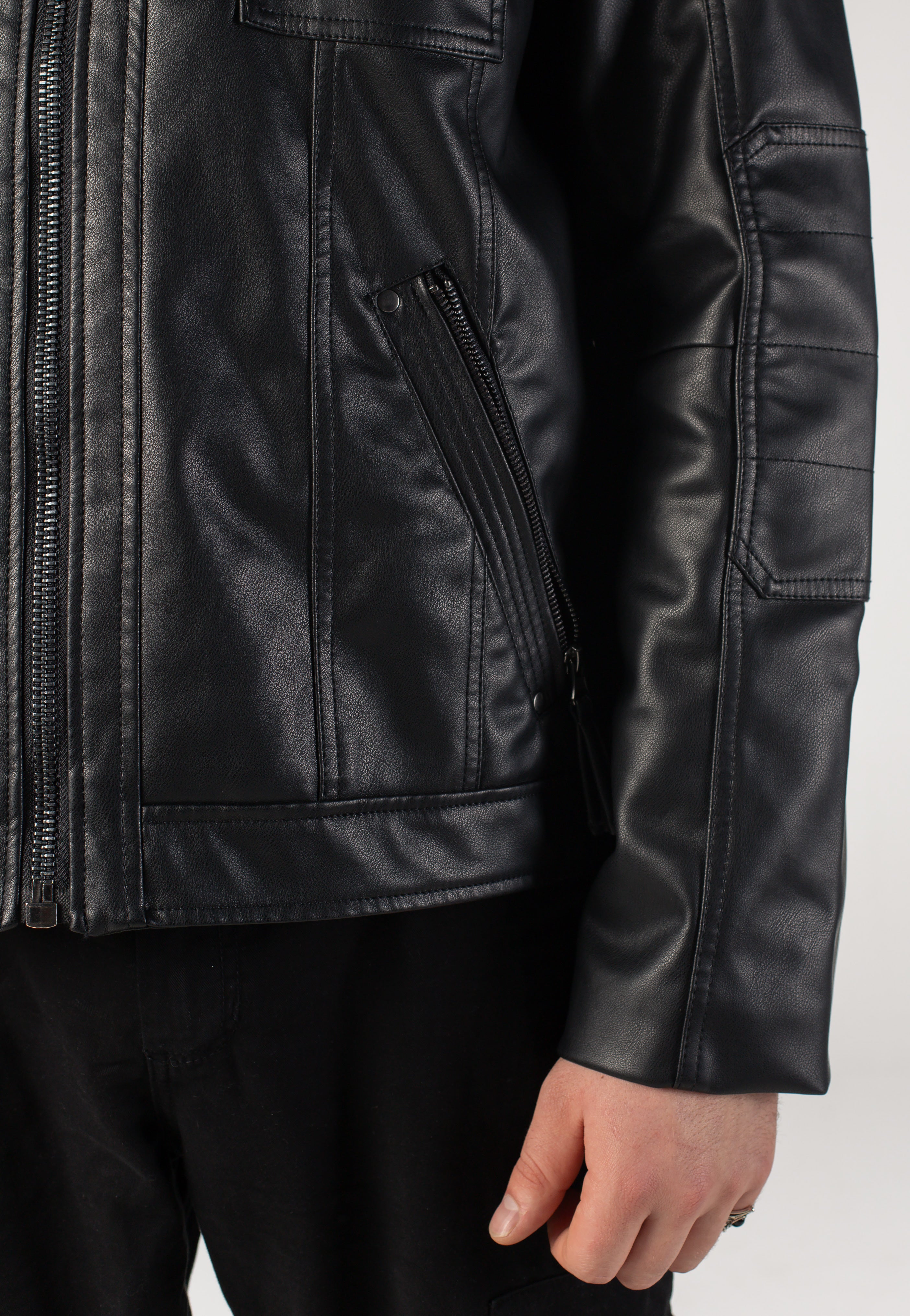 Brandit - Black Rock - Leather Jacket | Men-Image
