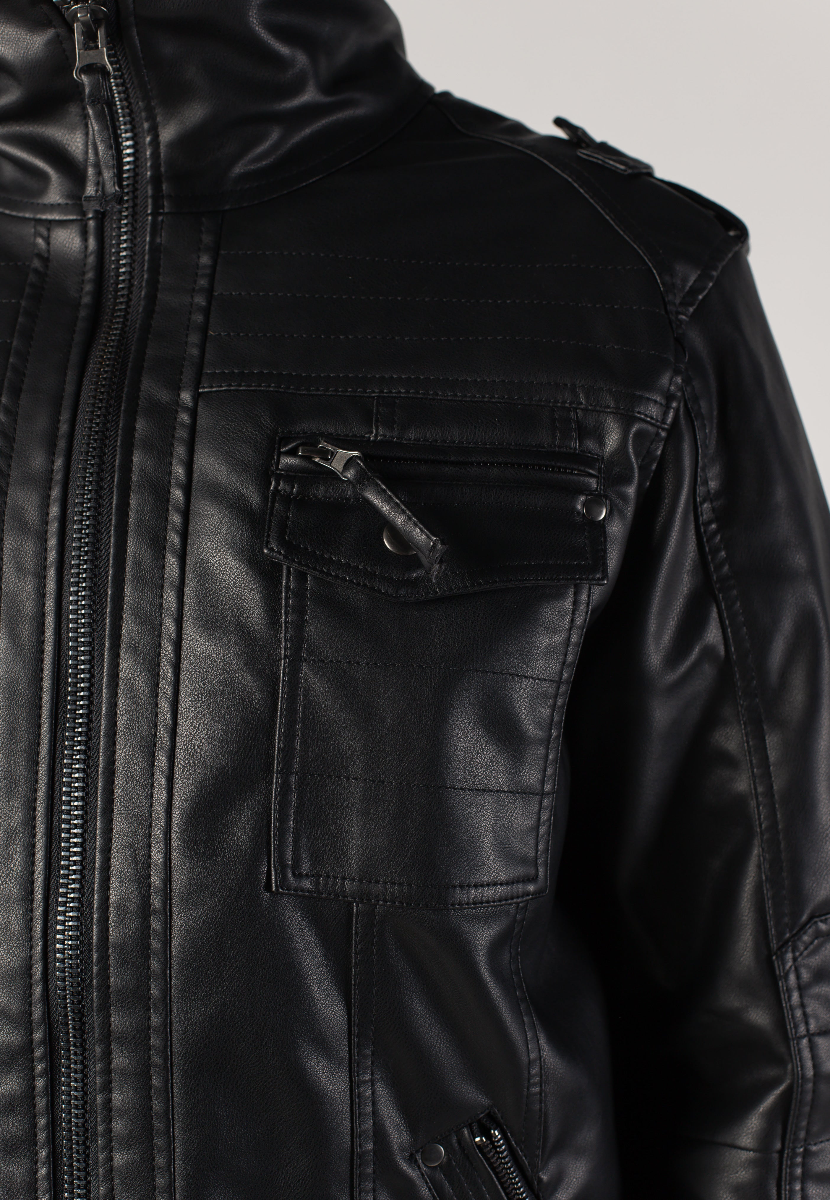 Brandit - Black Rock - Leather Jacket | Men-Image