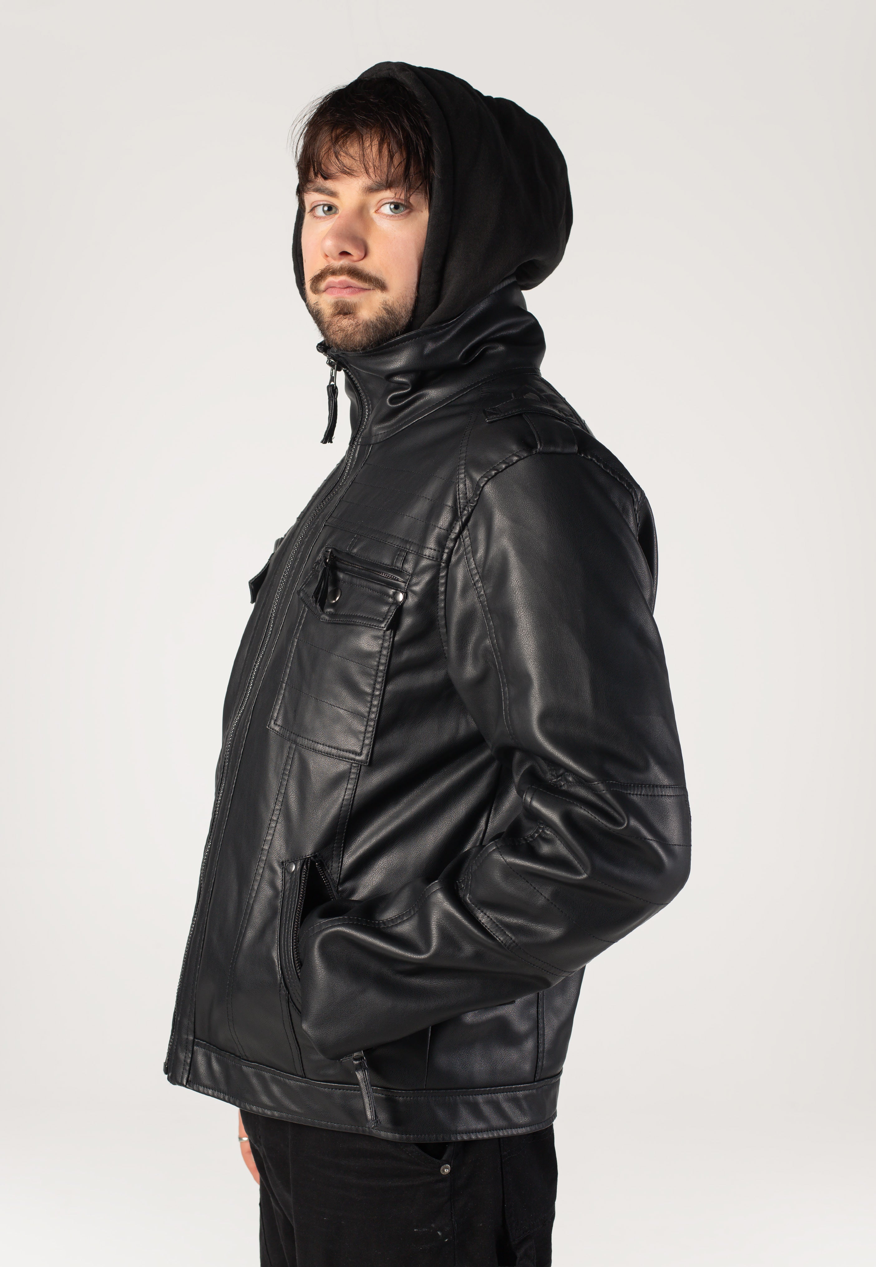 Brandit - Black Rock - Leather Jacket | Men-Image