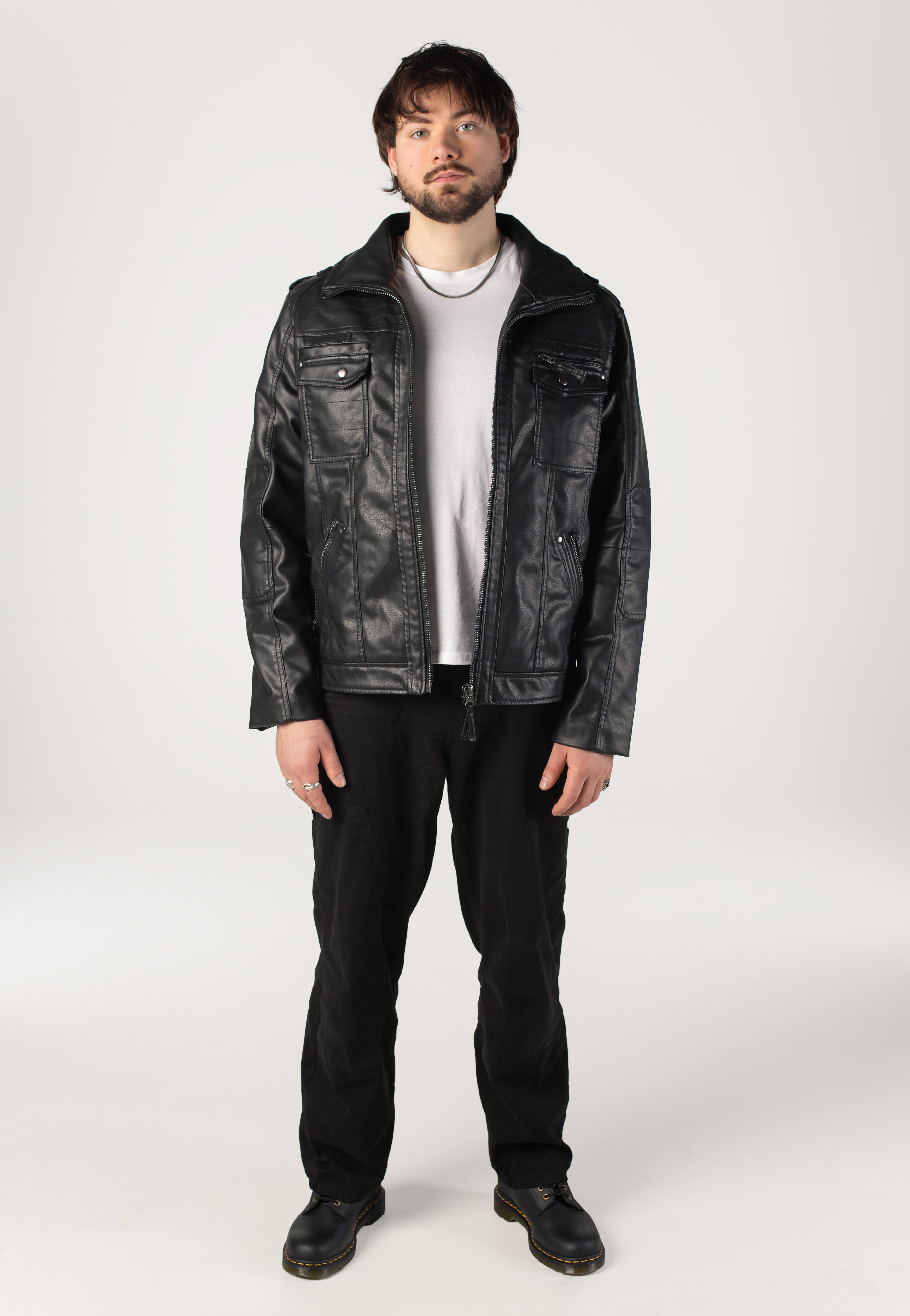 Brandit - Black Rock - Leather Jacket | Men-Image
