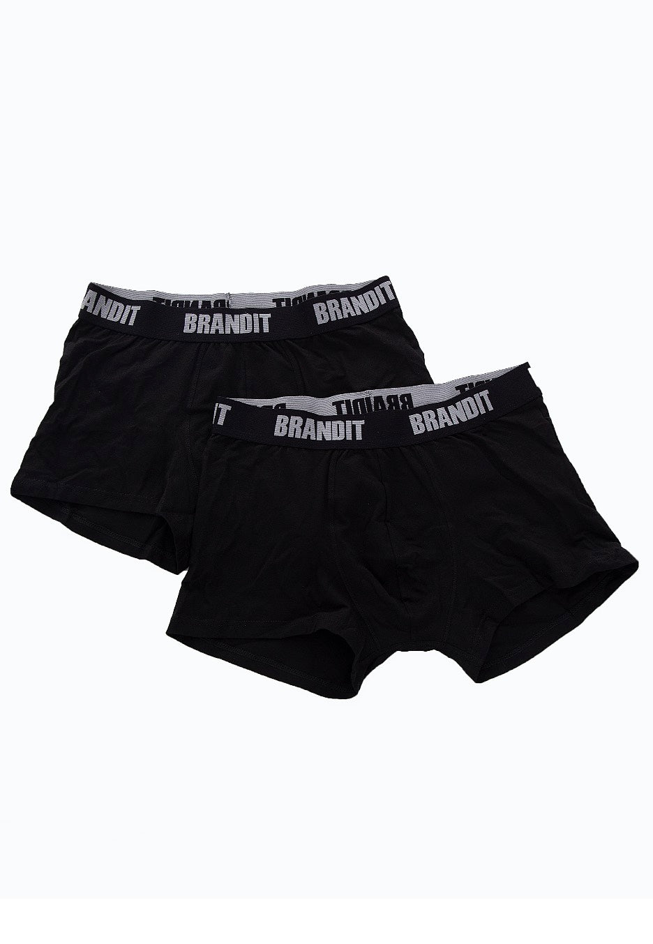 Brandit - Boxer Logo 2er Pack Black/Black - Boxershorts