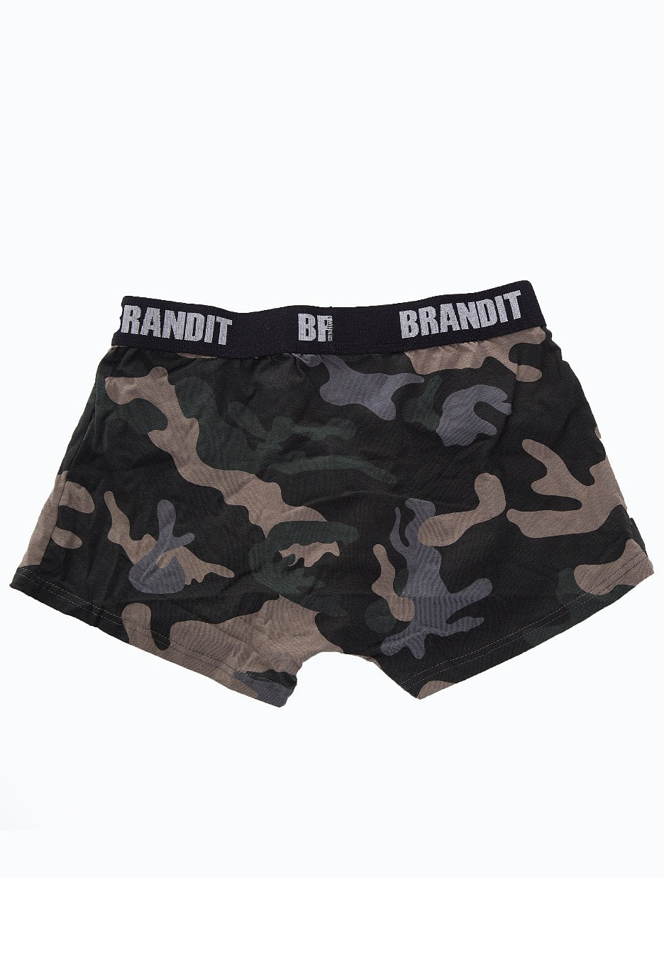 Brandit - Boxer Logo 2er Pack Darkcamo/Black - Boxershorts