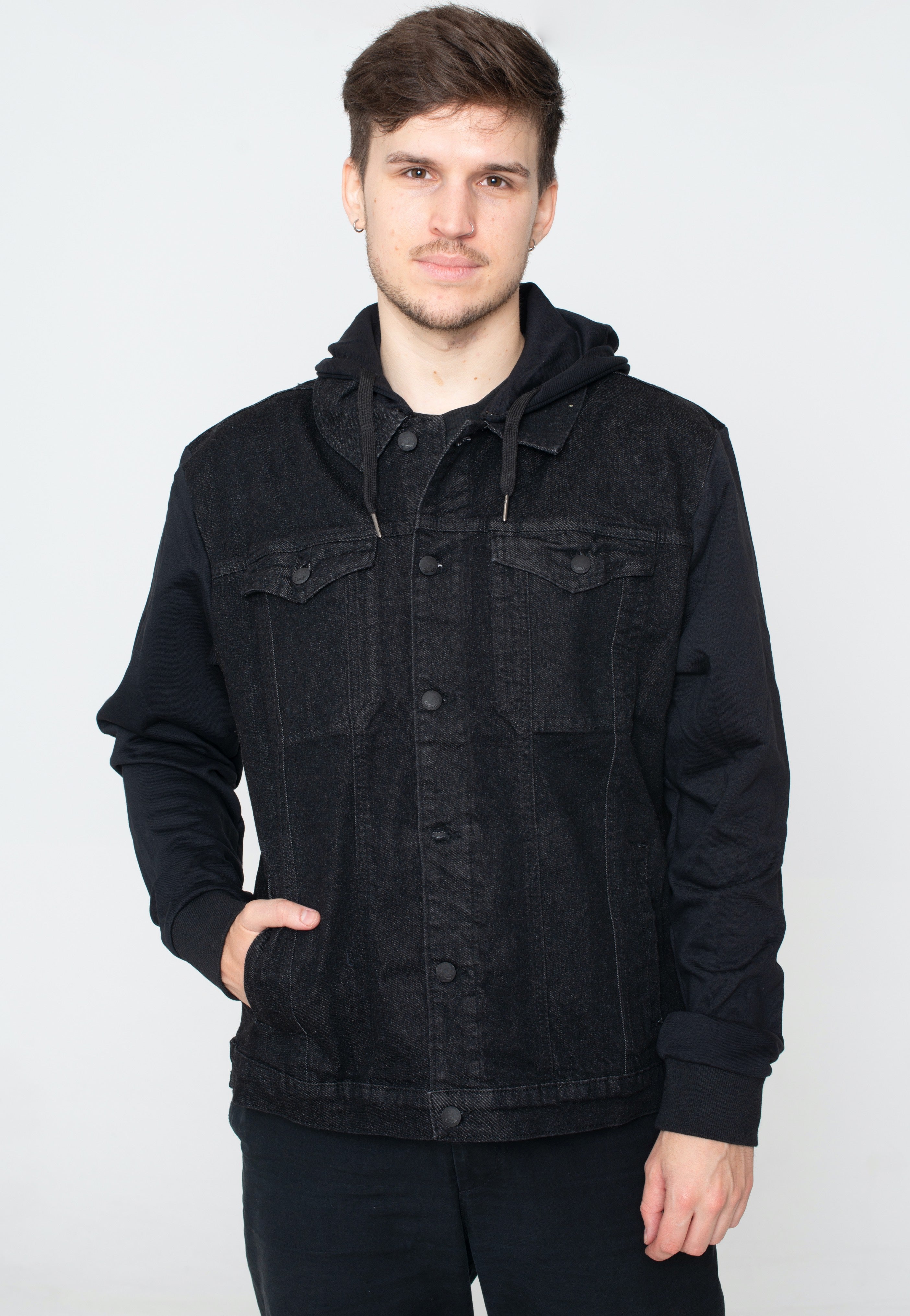 Brandit - Cradock Denim Sweat Black - Jeans Jacket | Men-Image