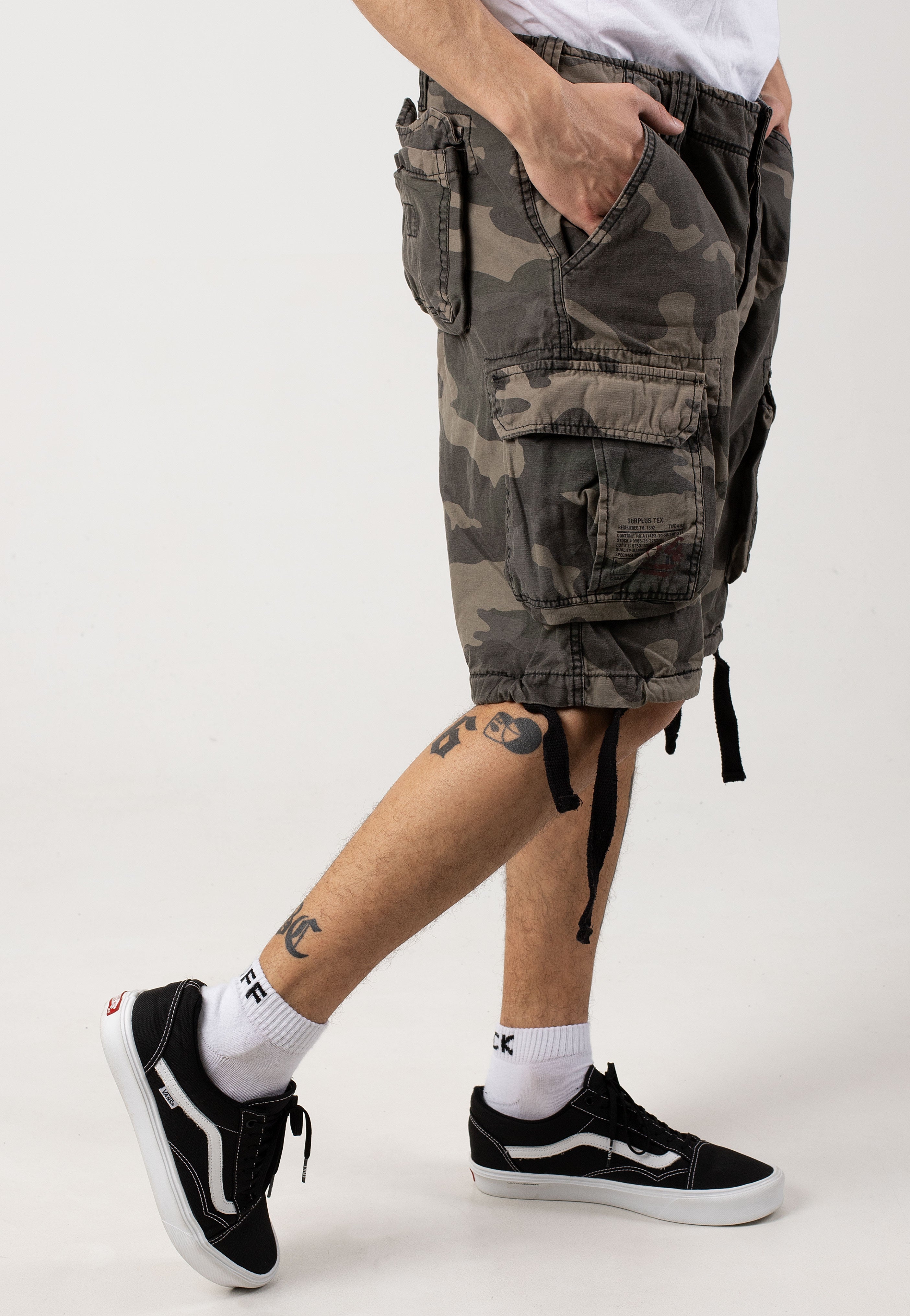 Surplus - Airborne Vintage Black Camo - Shorts