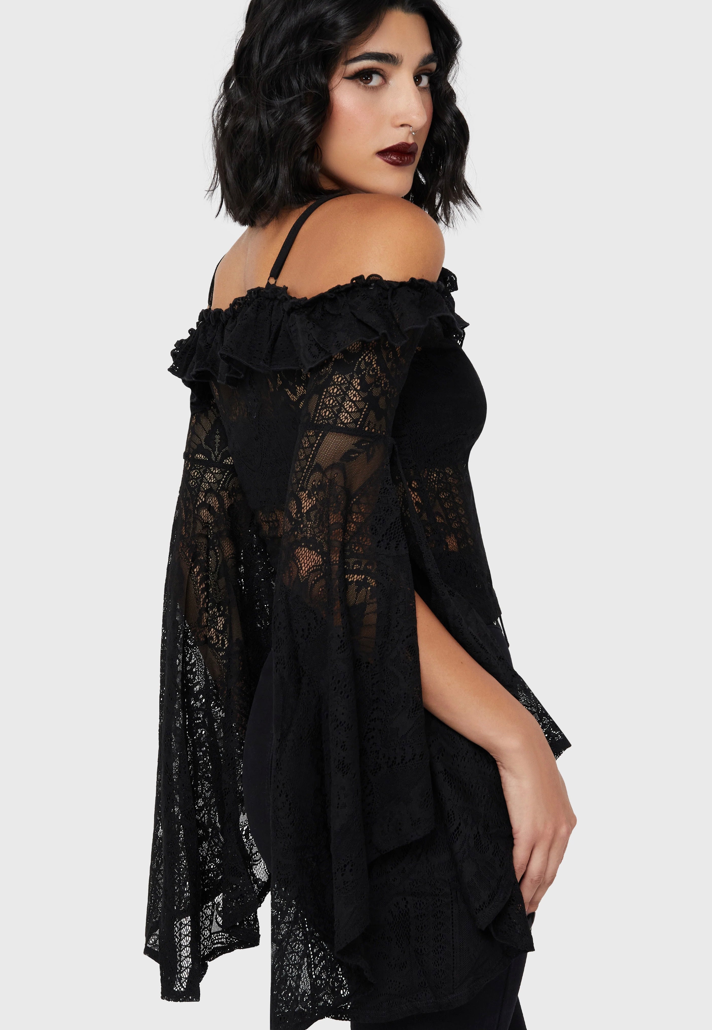 Killstar - Breathless Lace Black - Top | Women-Image