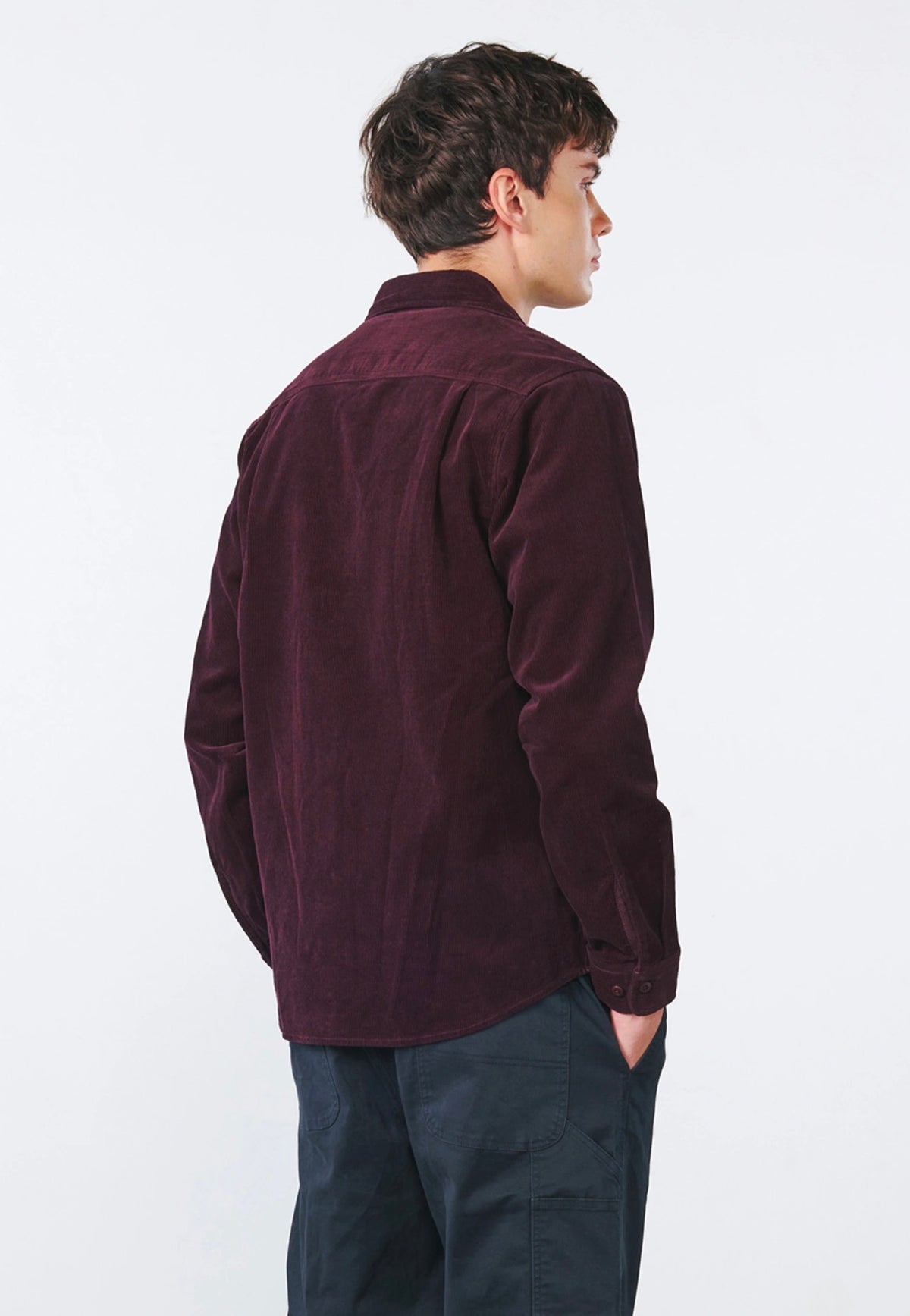 Vintage Industries Brix Burgundy Hemd