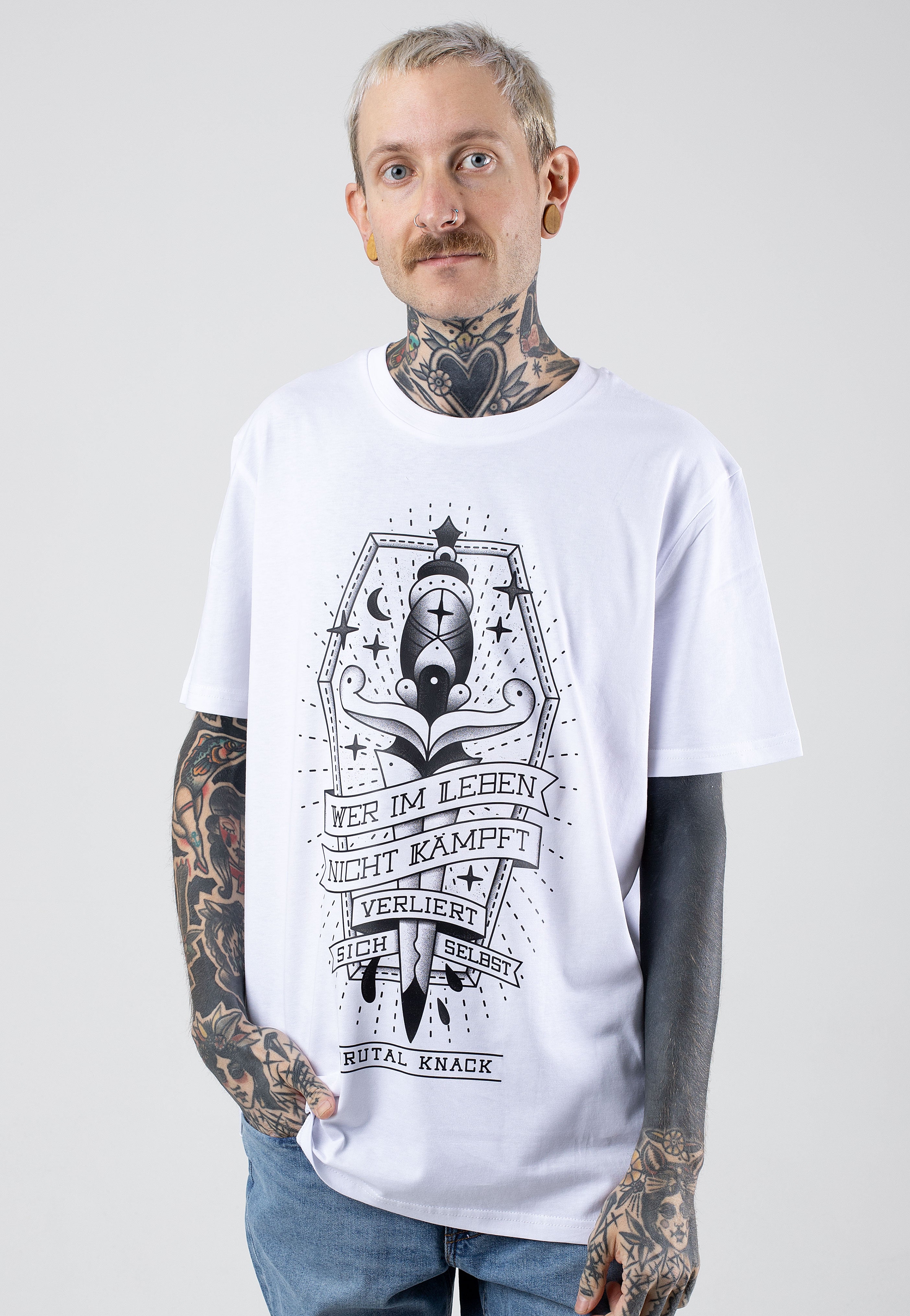 Brutal Knack - Dagger White - T-Shirt | Men-Image