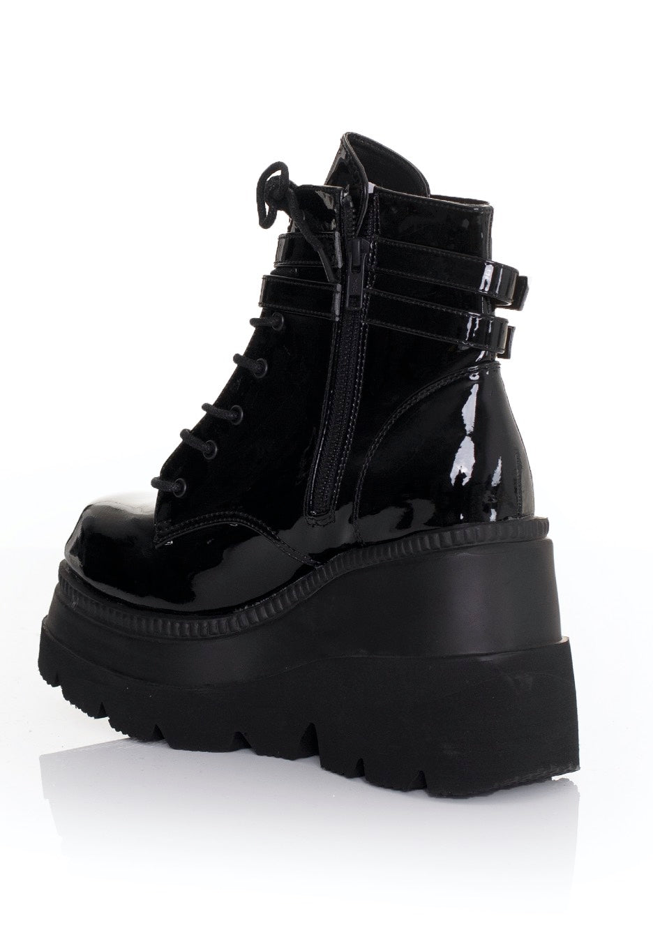 DemoniaCult - Shaker 52 Wedge Platform Black - Girl Shoes