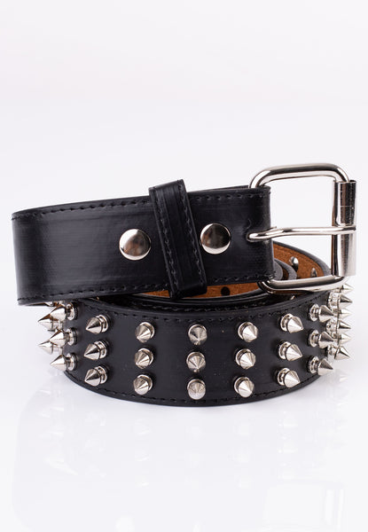 国内で当店のみ Dekayed - White Bullet Studded Belt ベルト White Studs on Black Pyramid Studded Belt White Hardware