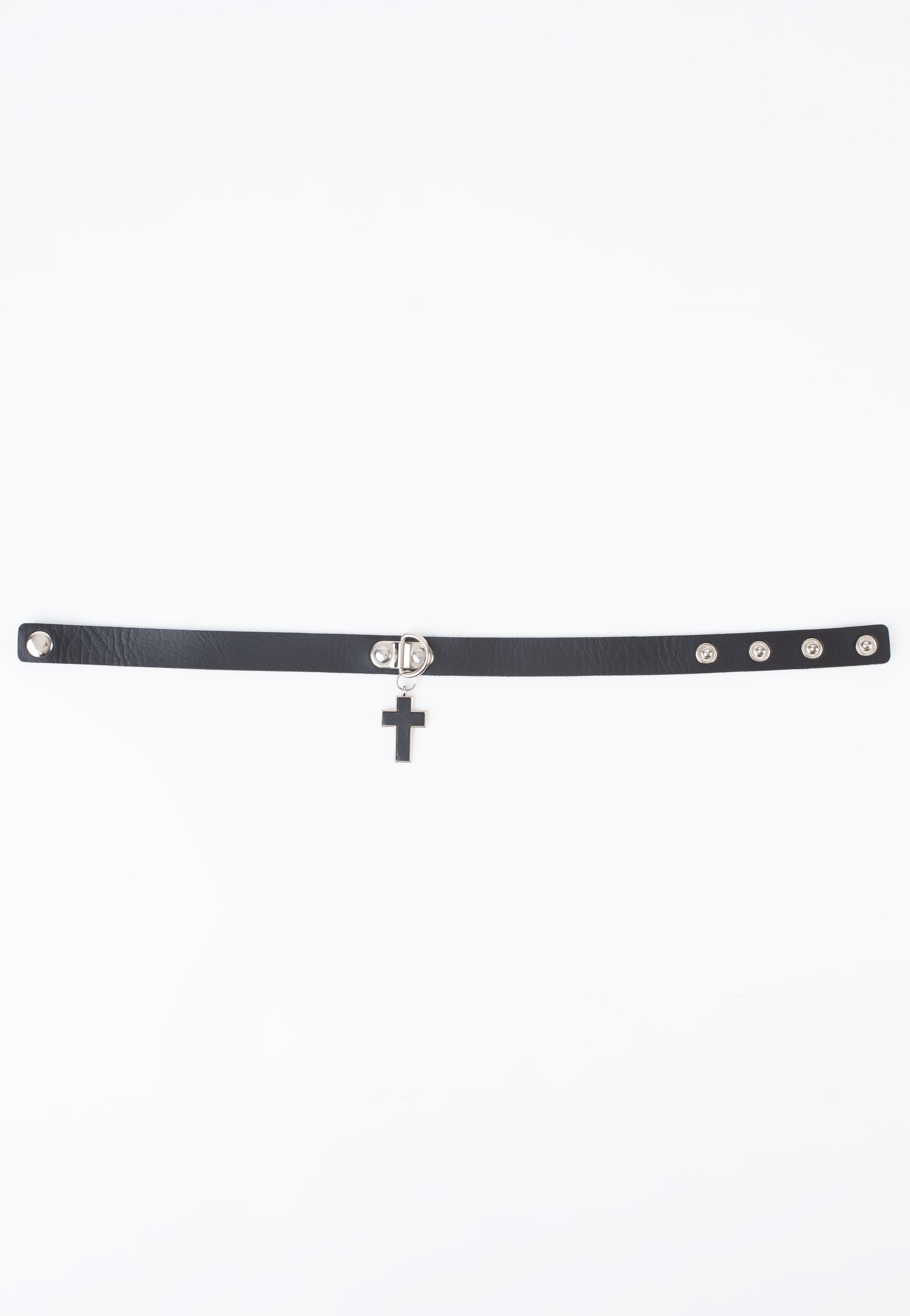 Bullet69 - Crucifix Pendant Neckband Black - Choker | Neutral-Image
