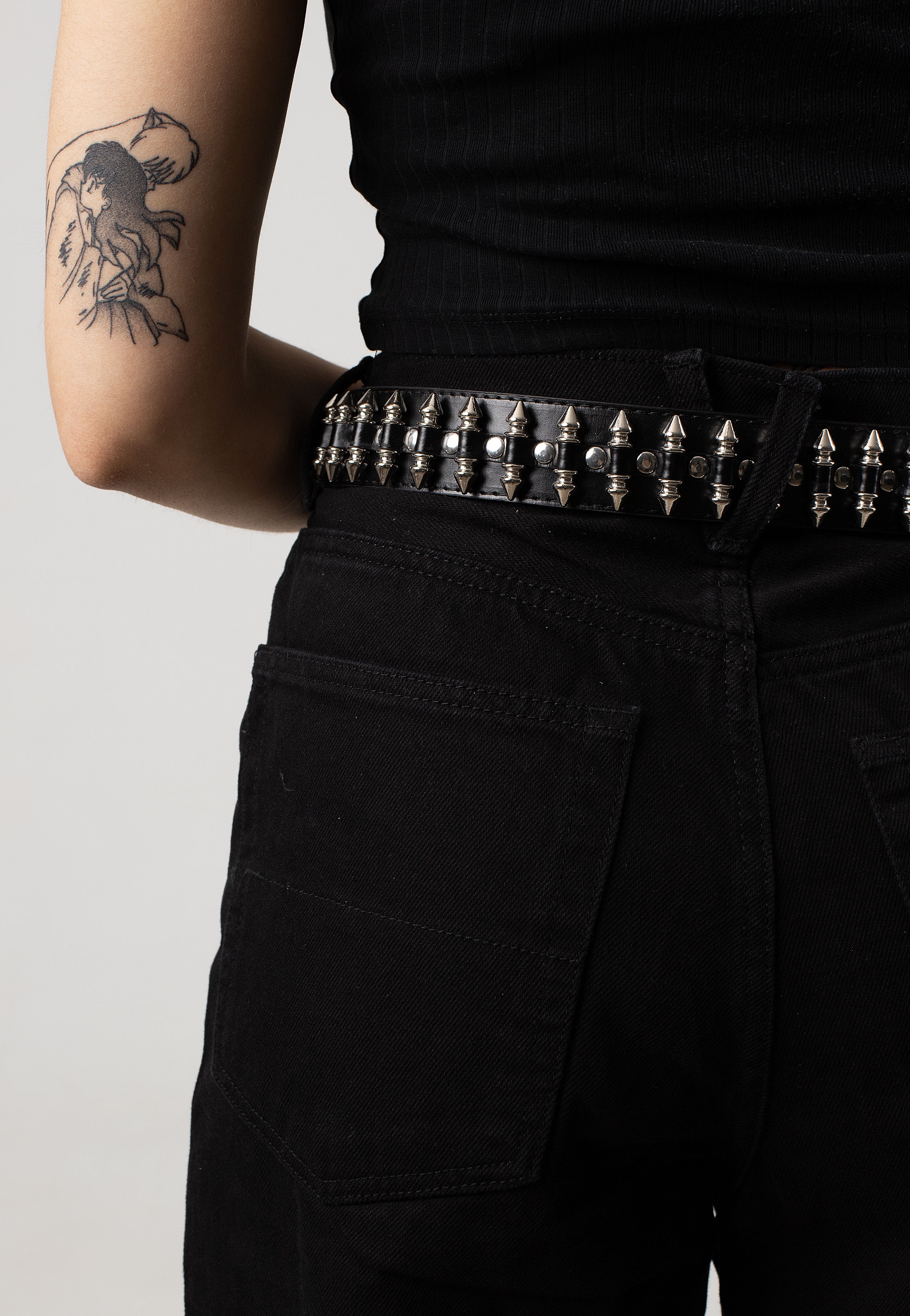 STUDS BELTS ハーネス Vivienne Westwood: ブラック スタッズ ベルト ハーネス
