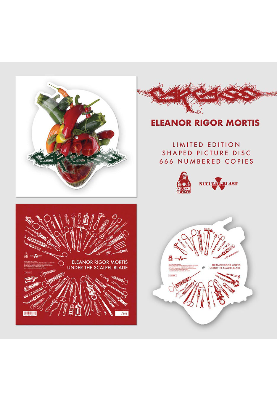 Carcass - Eleanor Rigor Mortis Picture - Colored Mini Vinyl