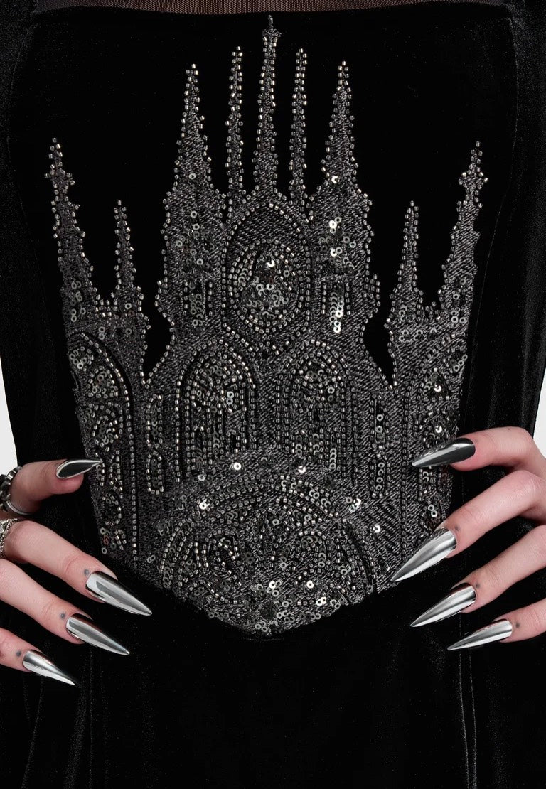 Killstar Cathedra Corset Mini Multi Kleid