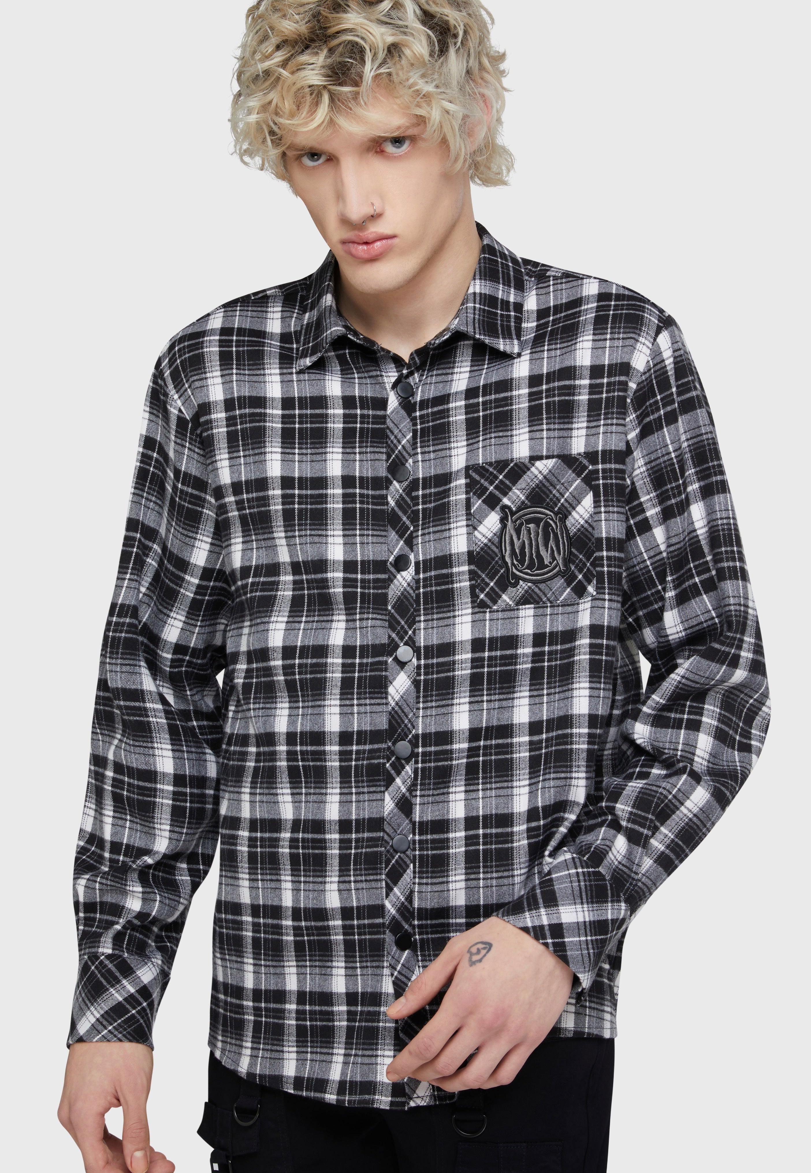 Killstar x Motionless In White - Cause Of Death Grey - Shirt | Men-Image