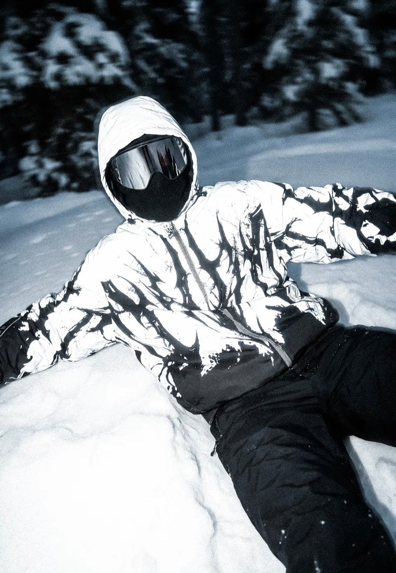 Stay Cold Apparel Chrome Scars (3M Reflective) Black/White Windbreaker
