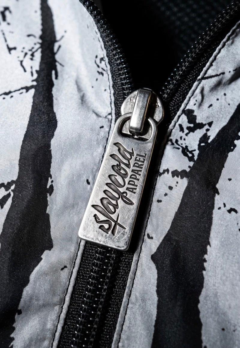 Stay Cold Apparel Chrome Scars (3M Reflective) Black/White Windbreaker