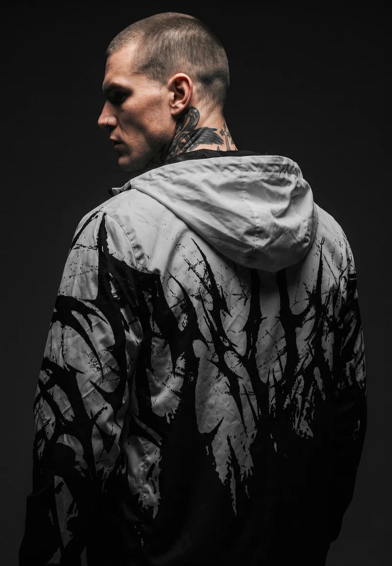 Stay Cold Apparel Chrome Scars (3M Reflective) Black/White Windbreaker