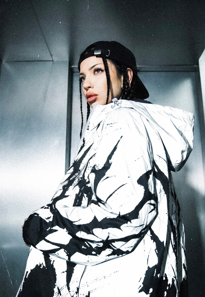 Stay Cold Apparel Chrome Scars (3M Reflective) Black/White Windbreaker