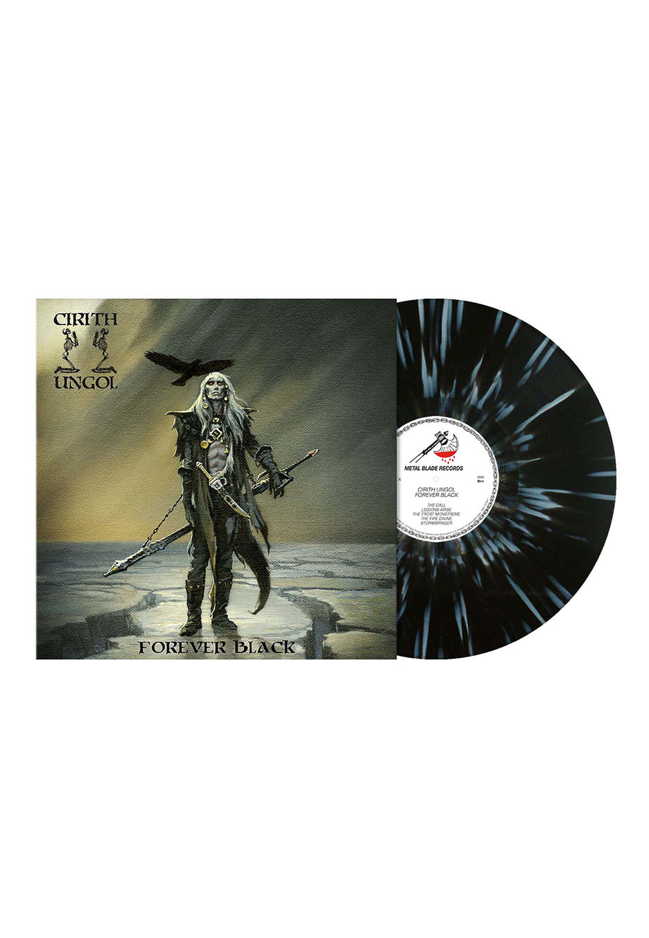 Cirith Ungol Forever Black Ltd. Black w/ White Splattered Vinyl