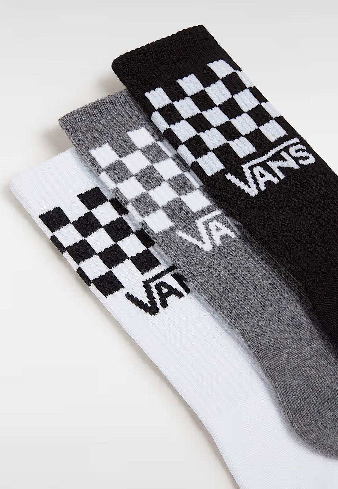 Vans - Classic Check Crew Rox Checkerboard Pack Of 3 Black/White - Socks | Neutral-Image