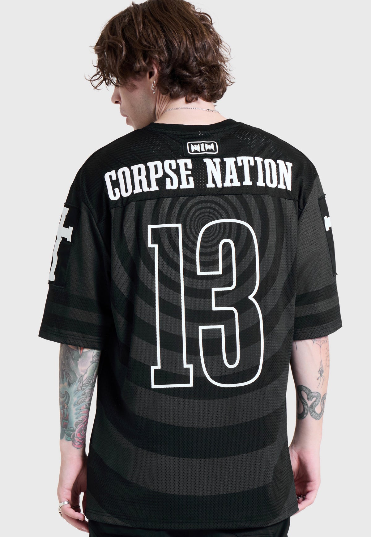 Killstar x Motionless in White Corpse Nation Sports Jersey Black T-Shirt