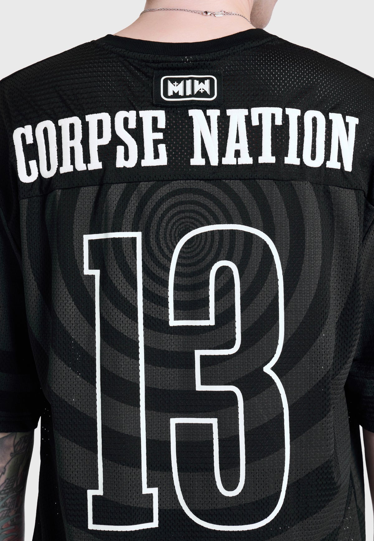 Killstar x Motionless in White Corpse Nation Sports Jersey Black T-Shirt