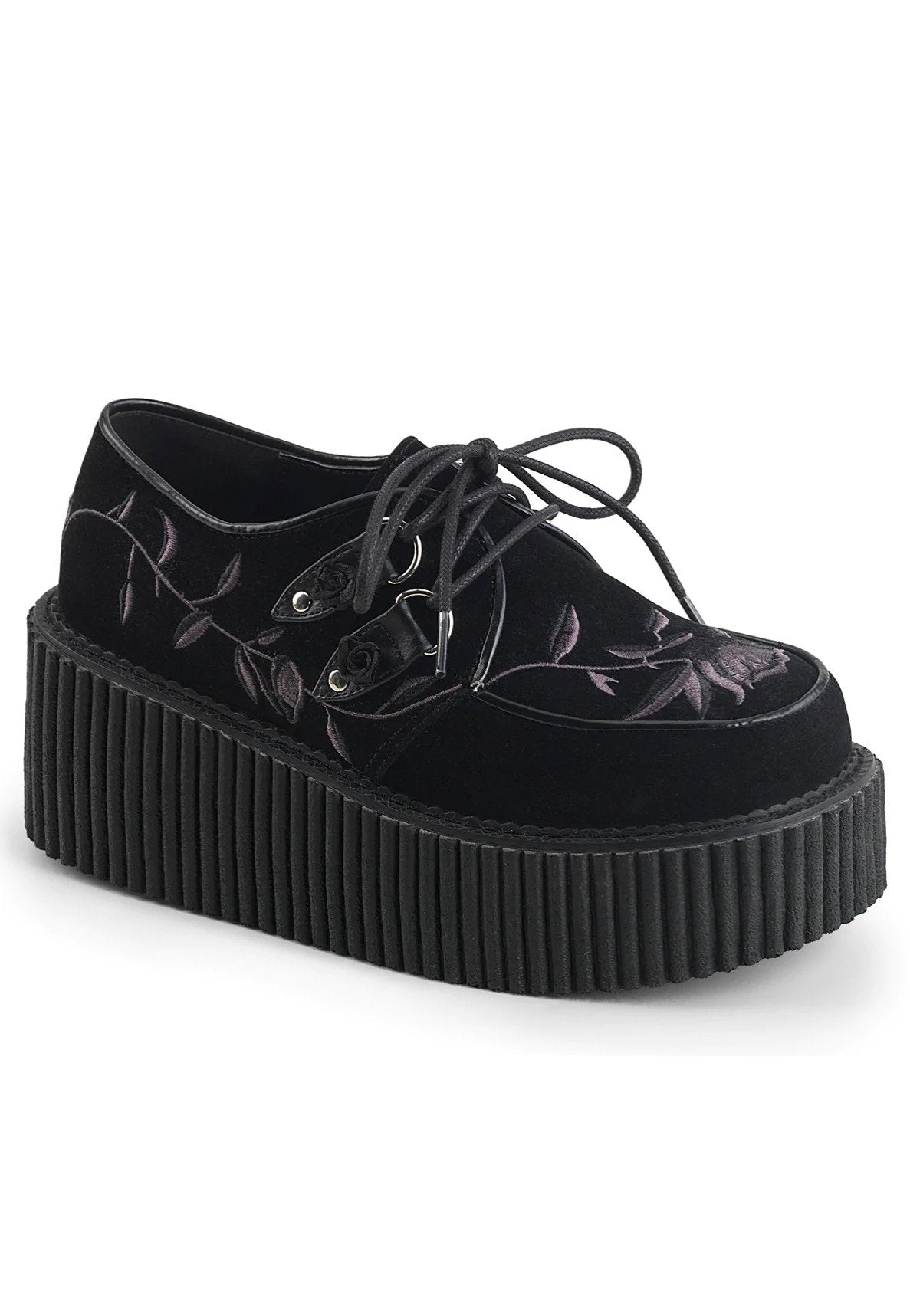 DemoniaCult - Creeper 219 Embroidery Flower - Girl Shoes